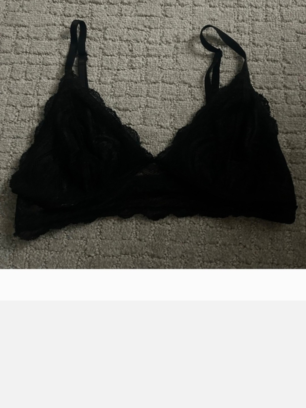 Express Black Lace Triangle Bralette Bra Size Small